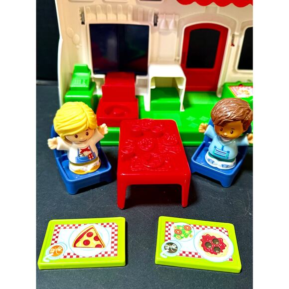 fisher-price Little People Playset We Deliver Pizza Place Motorcycle set - Picture 2 of 5